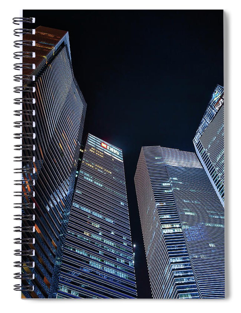 Architecture Spiral Notebook featuring the photograph Commercial High Rise Towers by Rick Deacon