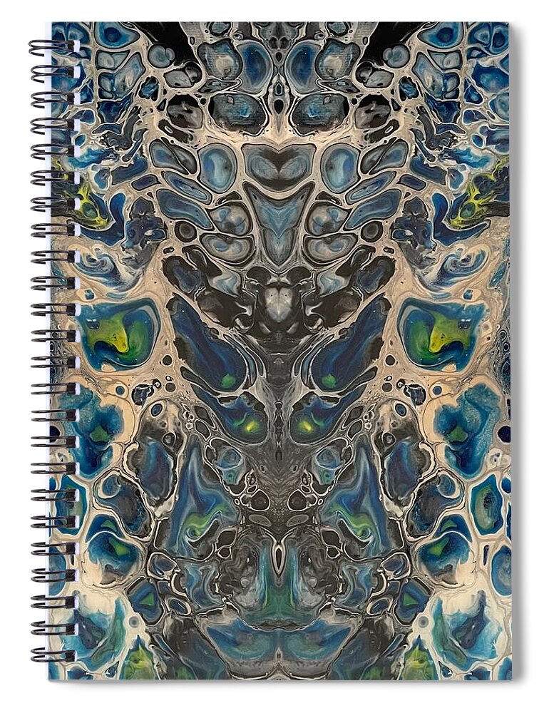 Digital Spiral Notebook featuring the digital art Cosmic cobra by Nicole DiCicco