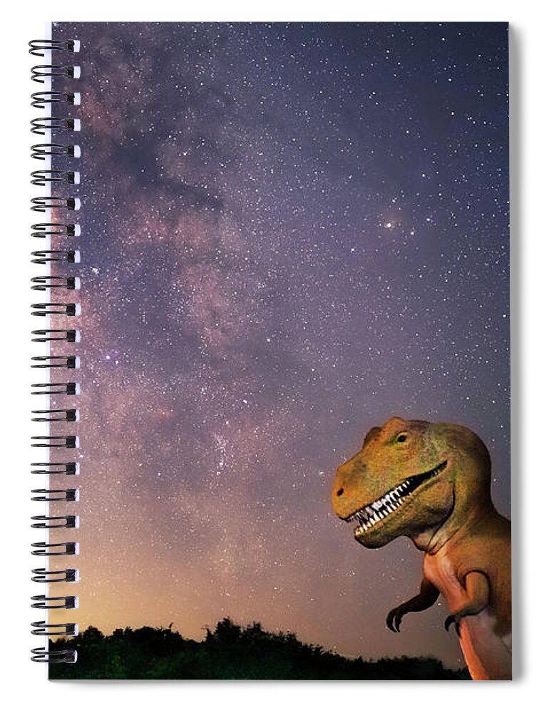 Milky Way Spiral Notebook featuring the photograph Cosmic Dinomite by KC Hulsman