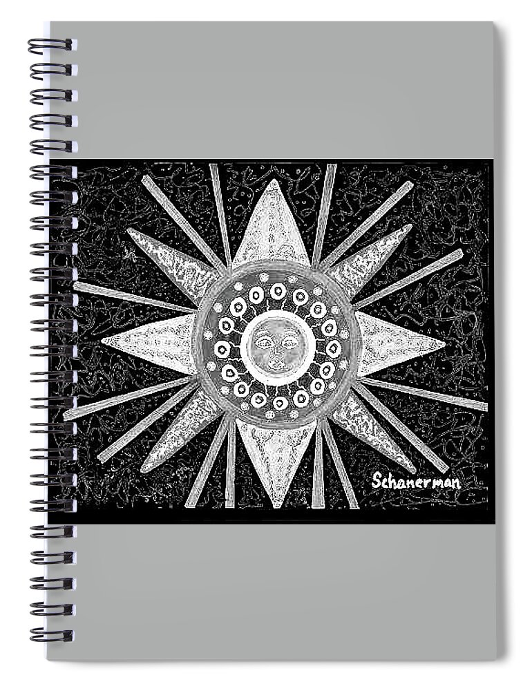 Original Painting Spiral Notebook featuring the painting Cosmic Goddess by Susan Schanerman