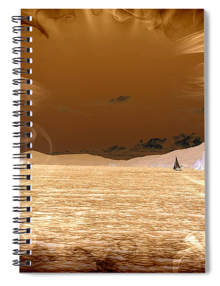 Cosmic Spiral Notebook featuring the photograph Cosmic Sailboat by Russ Considine