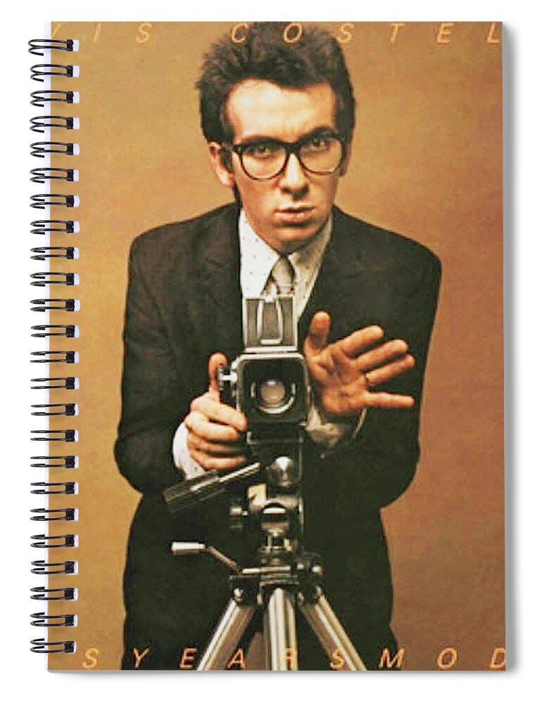  Elvis Costello Spiral Notebook featuring the photograph COSTELLO This Years Model by Imagery-at- Work