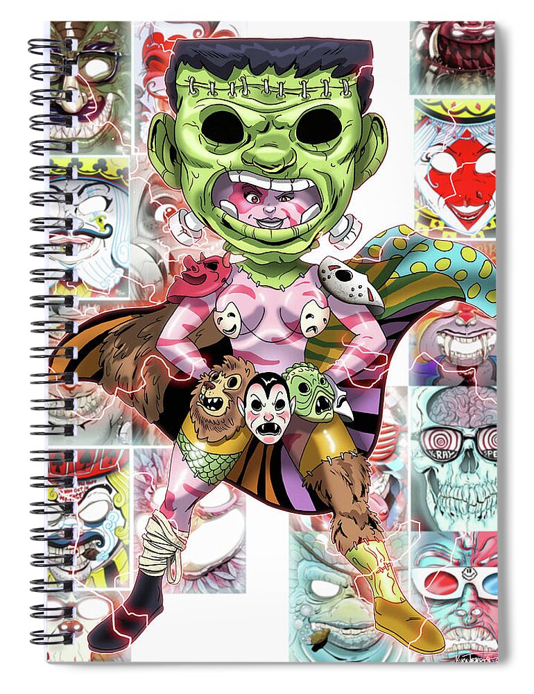 Halloween Spiral Notebook featuring the digital art Costume Queen by Kynn Peterkin