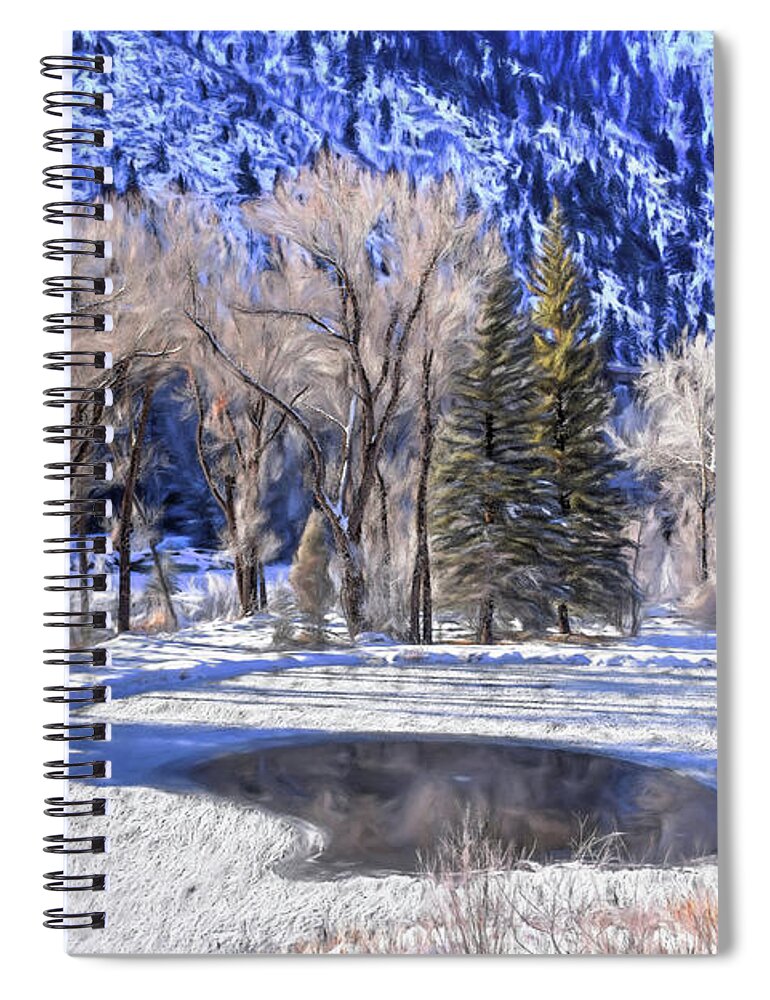 Aspen Spiral Notebook featuring the photograph Cottonwood Pond Dreams by Wayne King