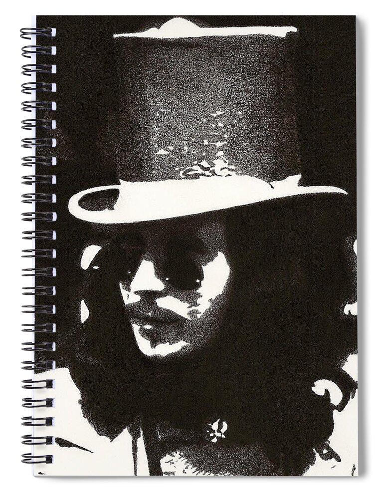 Movie Spiral Notebook featuring the drawing Count Dracula by Mark Baranowski