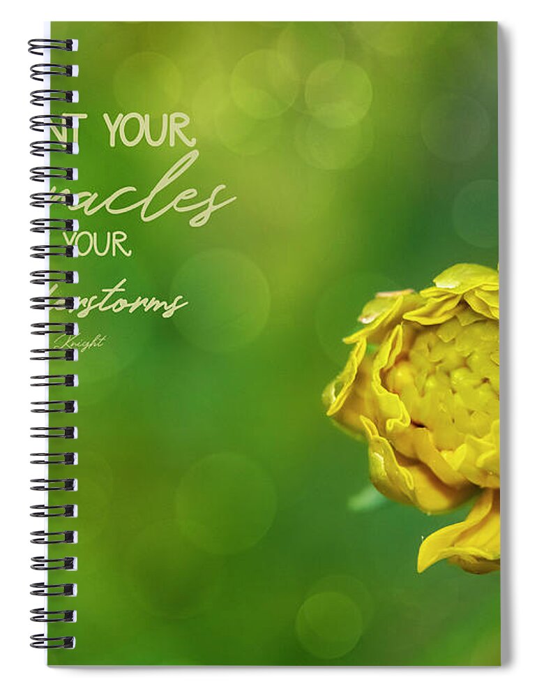 Flower Spiral Notebook featuring the photograph Count Your Miracles by Cathy Kovarik