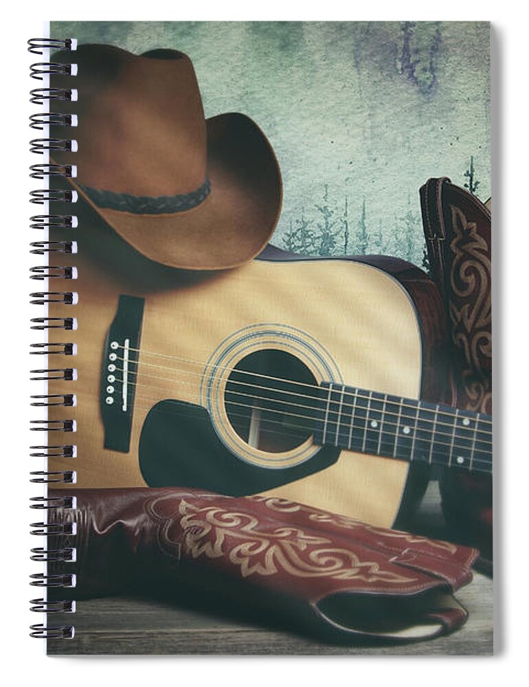 Guitar Spiral Notebook featuring the photograph Country and Western by Tom Mc Nemar