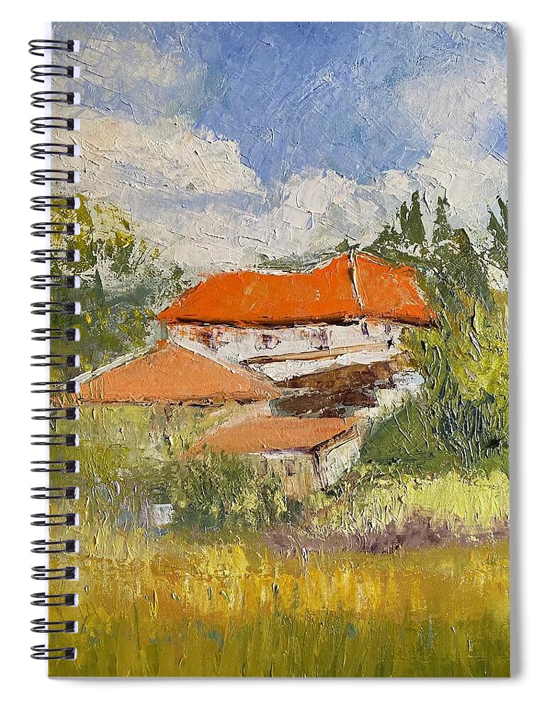 Country Spiral Notebook featuring the painting Country House Laguna by Suzanne Giuriati Cerny