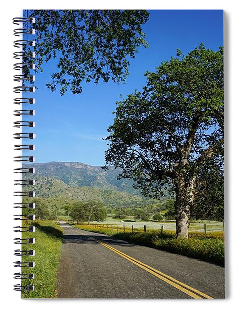 Country Mile Spiral Notebook featuring the photograph Country Mile Yokohl Valley by Brett Harvey