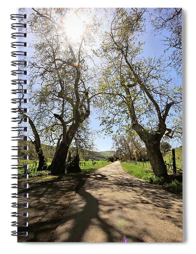 Road Spiral Notebook featuring the photograph Country Roads by Vivian Krug Cotton