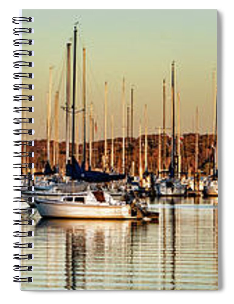 Cove At Sunset Spiral Notebook featuring the photograph Cove at Sunset Large by Sharon Popek