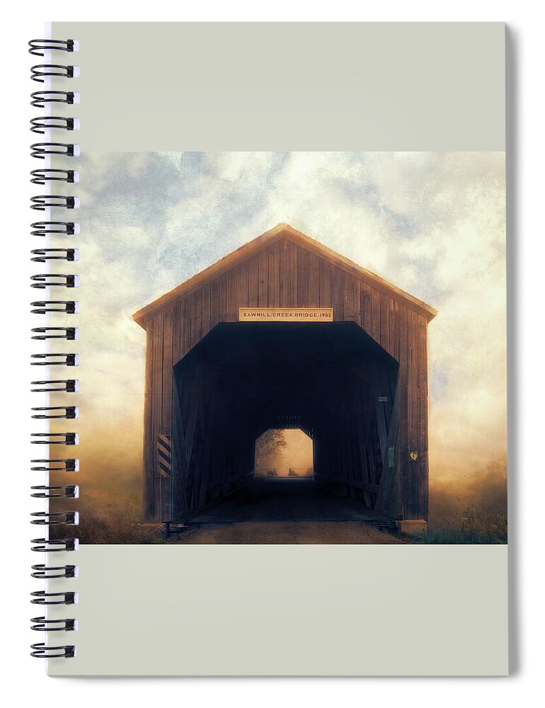 Bay Of Fundy Spiral Notebook featuring the photograph Covered Bridge by Tracy Munson