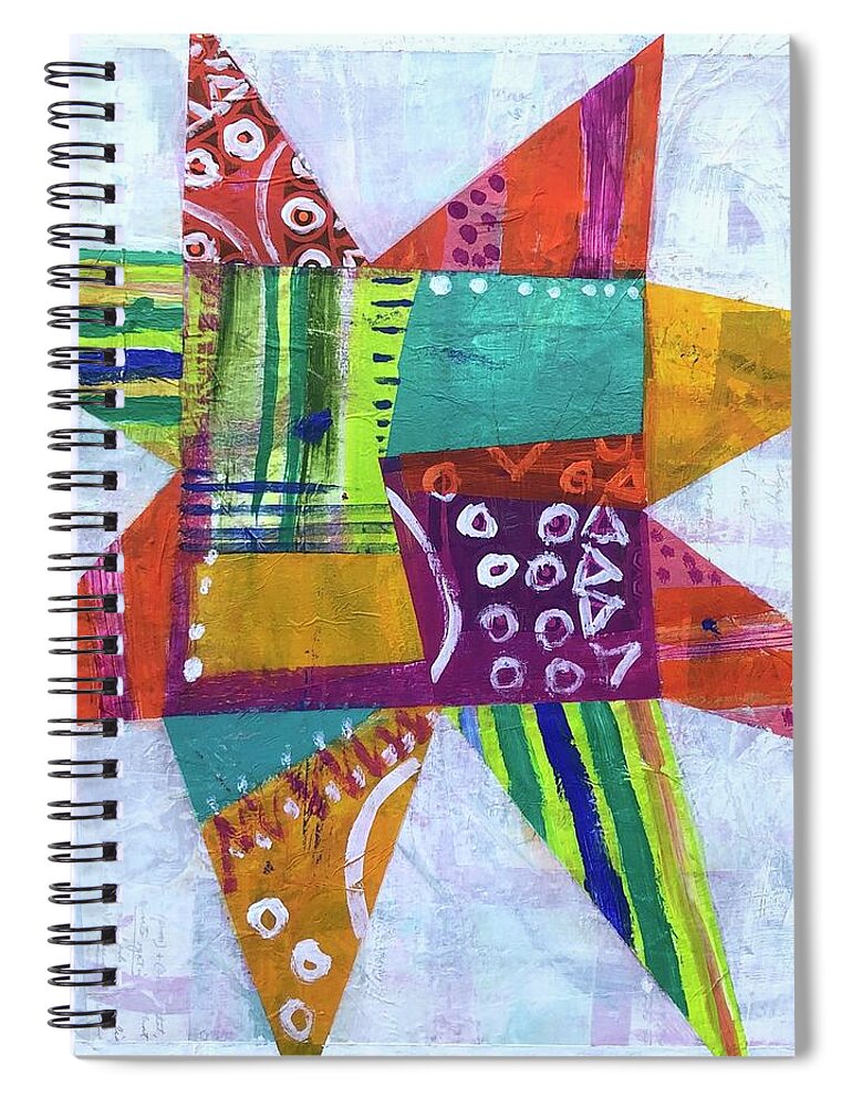Star Spiral Notebook featuring the painting Coverup by Cyndie Katz