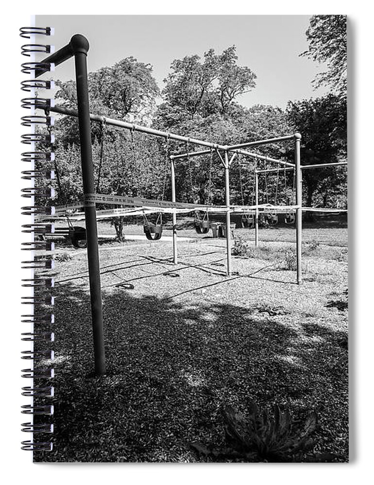 Garden Spiral Notebook featuring the photograph COVID-19 Lost Park by Britten Adams