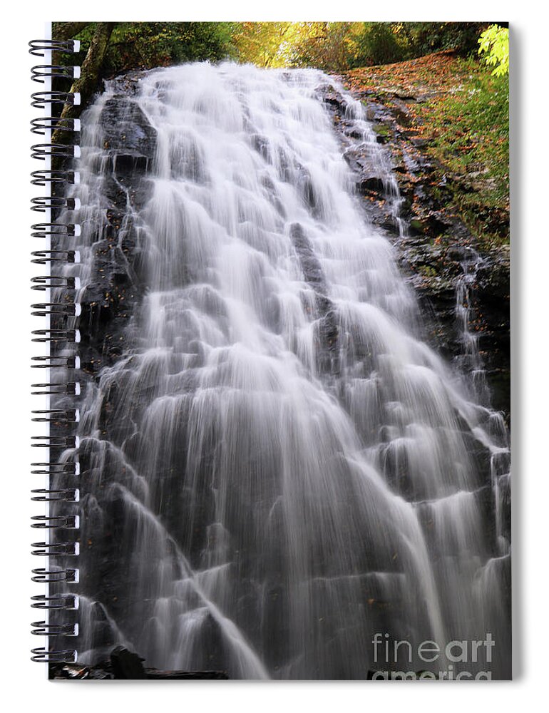 Crabtree Falls Spiral Notebook featuring the photograph Crabtree Falls North Carolina 0673 by Jack Schultz