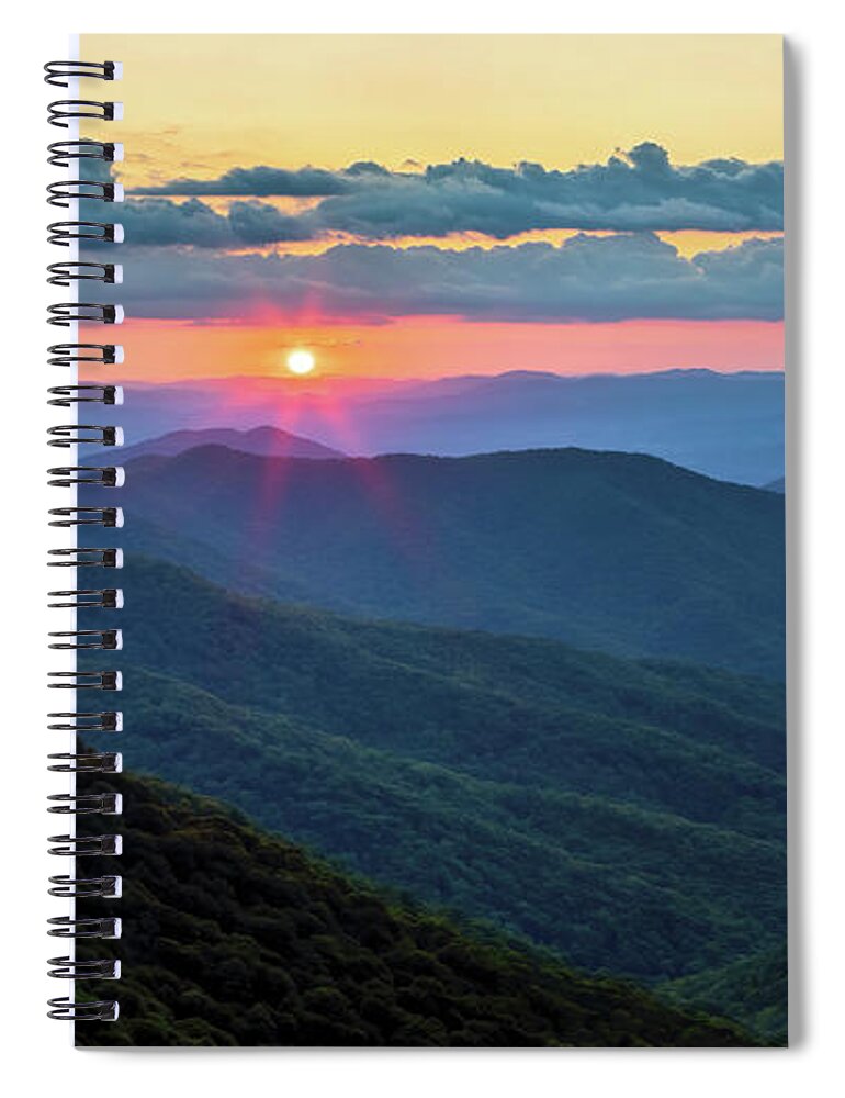 Sunset Spiral Notebook featuring the photograph Craggy Gardens - Blue Ridge Parkway by Susan Rissi Tregoning