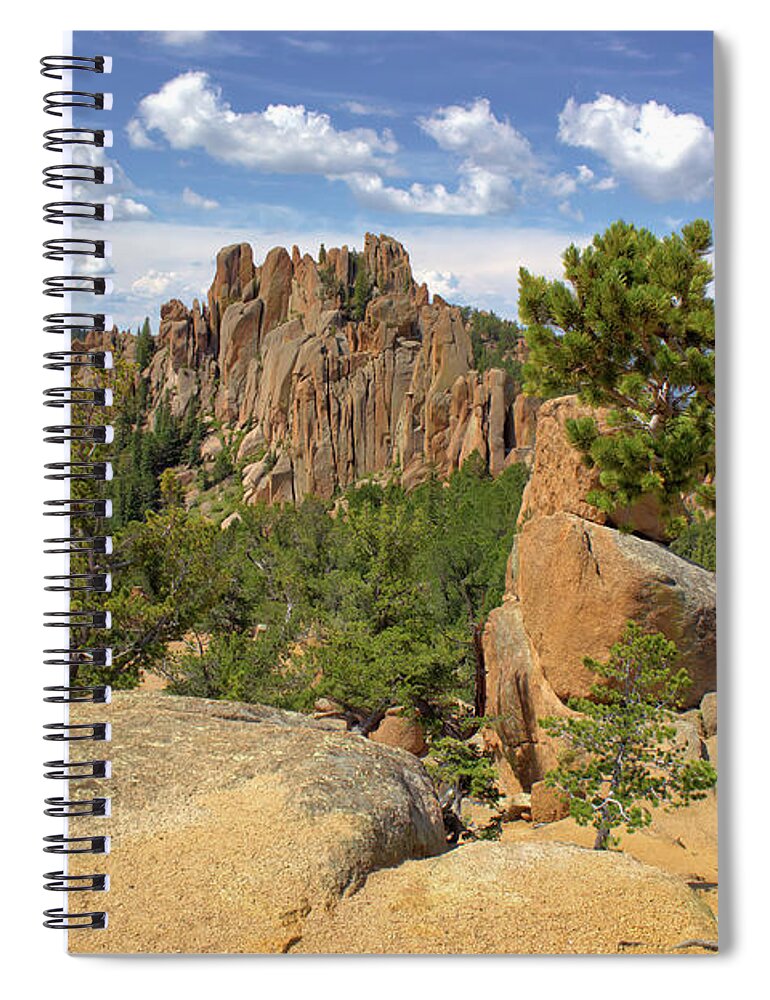 Colorado Spiral Notebook featuring the photograph Crags by Bob Falcone