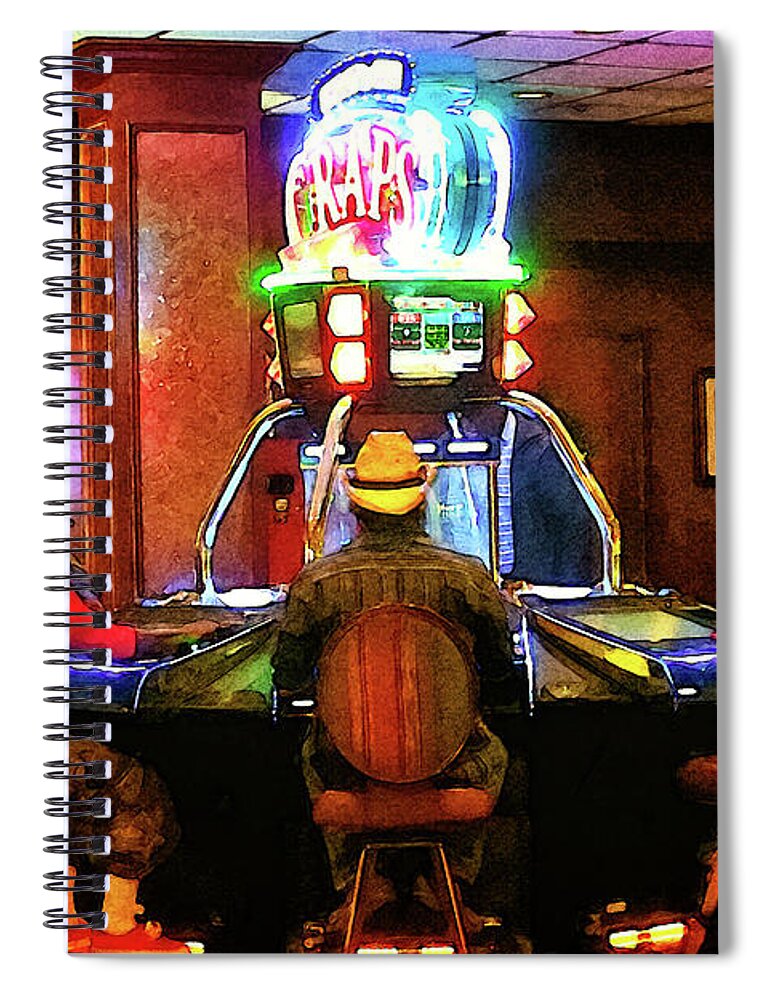 Craps Spiral Notebook featuring the mixed media Craps Las Vegas by Tatiana Travelways
