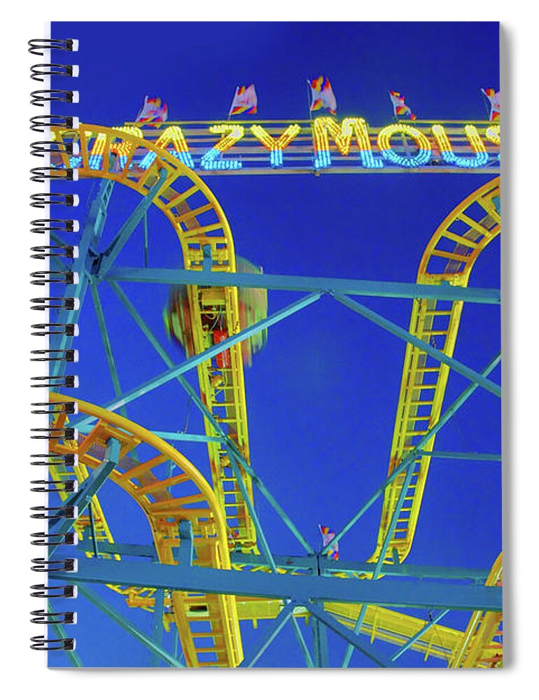Fair Spiral Notebook featuring the photograph Crazy Mouse - Roller Coaster by Nikolyn McDonald