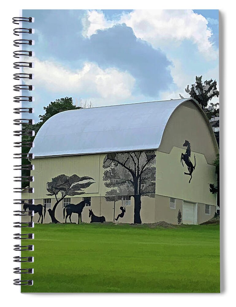 Farm Spiral Notebook featuring the photograph Creative Barn on Picturesque Farm by Roberta Byram