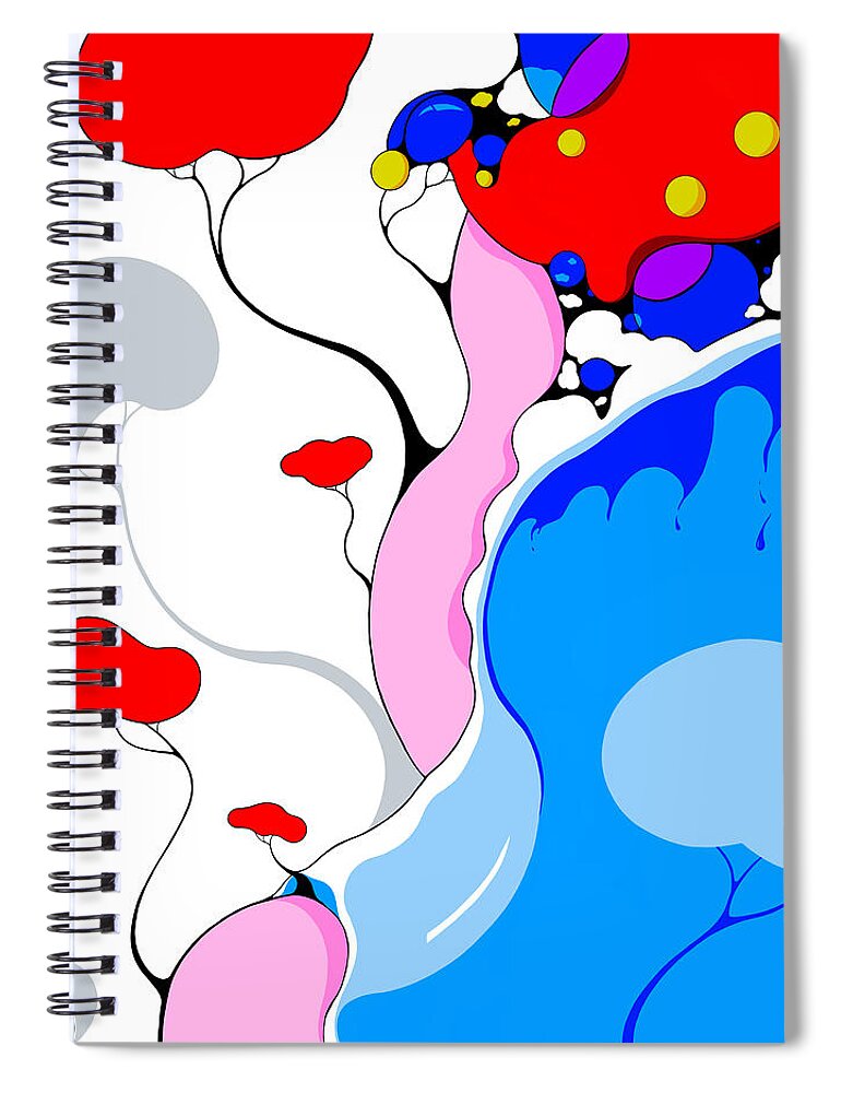 Water Spiral Notebook featuring the digital art Crest by Craig Tilley