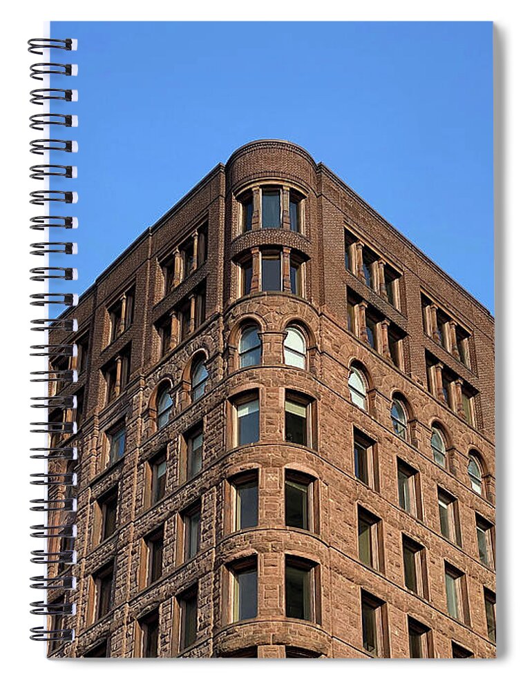 Building Spiral Notebook featuring the photograph Crisp and Romanesque by James Covello