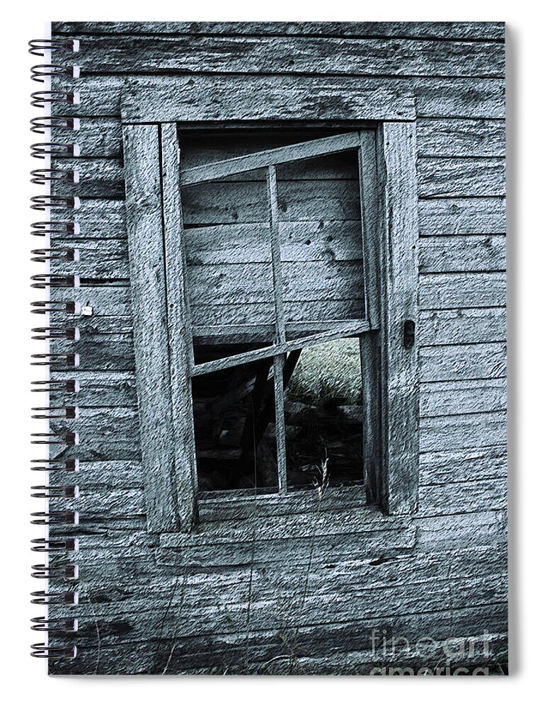Architecture Spiral Notebook featuring the photograph Crooked by Mary Mikawoz