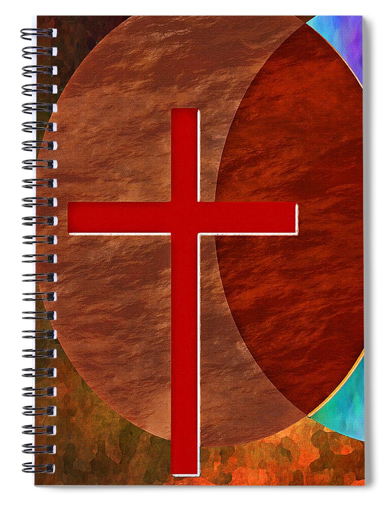 Easter Spiral Notebook featuring the digital art Crossing Paths by Glenn McCarthy Art and Photography