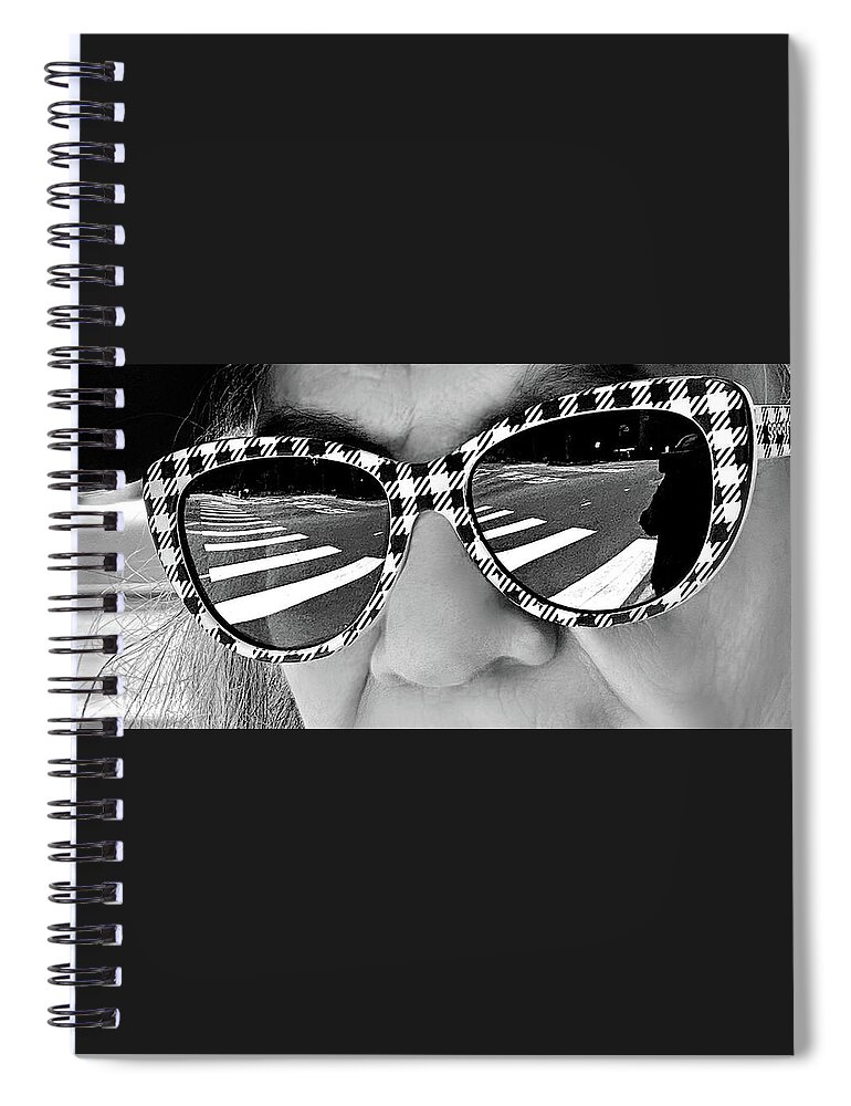 Reflection Spiral Notebook featuring the photograph Crosswalk by Jessica Levant