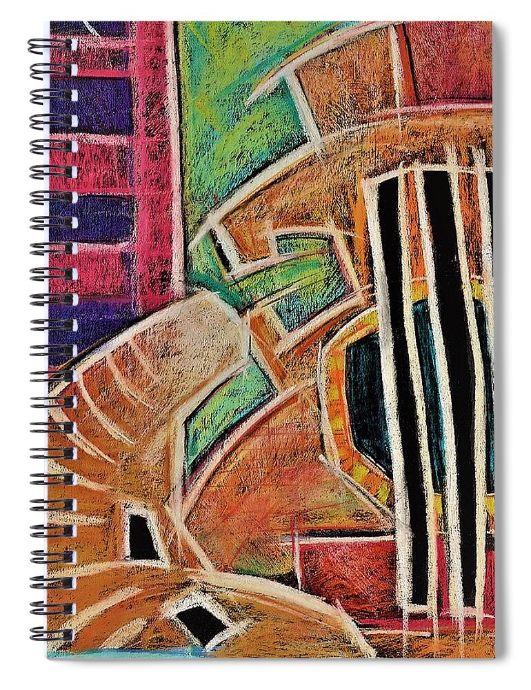 Cuatro Spiral Notebook featuring the painting Lo nuestro/Our thing by Oscar Ortiz