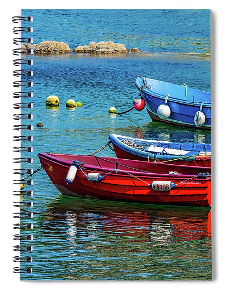 Fishing Boats Spiral Notebook featuring the photograph Cudillero Boats by Chris Lord