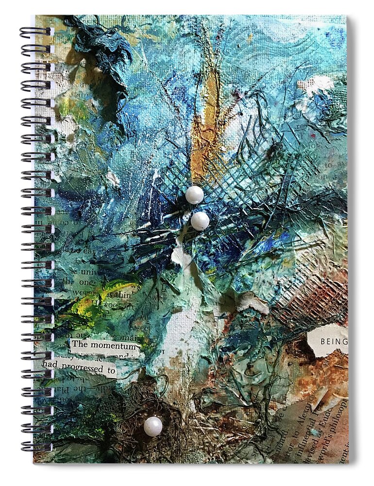 Abstract Art Spiral Notebook featuring the painting Culling Overture by Rodney Frederickson