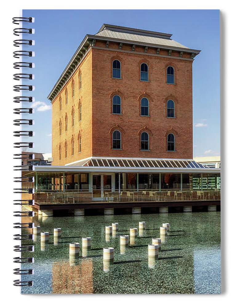 Cummins Spiral Notebook featuring the photograph Cummins Cerealine Building - Columbus, Indiana by Susan Rissi Tregoning