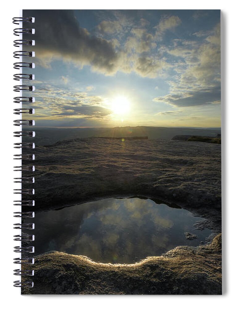 Sky Spiral Notebook featuring the photograph Curbar Edge 9.0 by Yhun Suarez