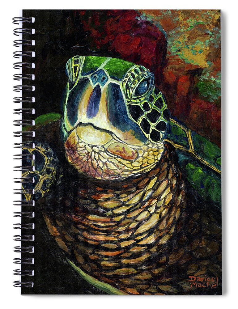 Animal Spiral Notebook featuring the painting Curious by Darice Machel McGuire