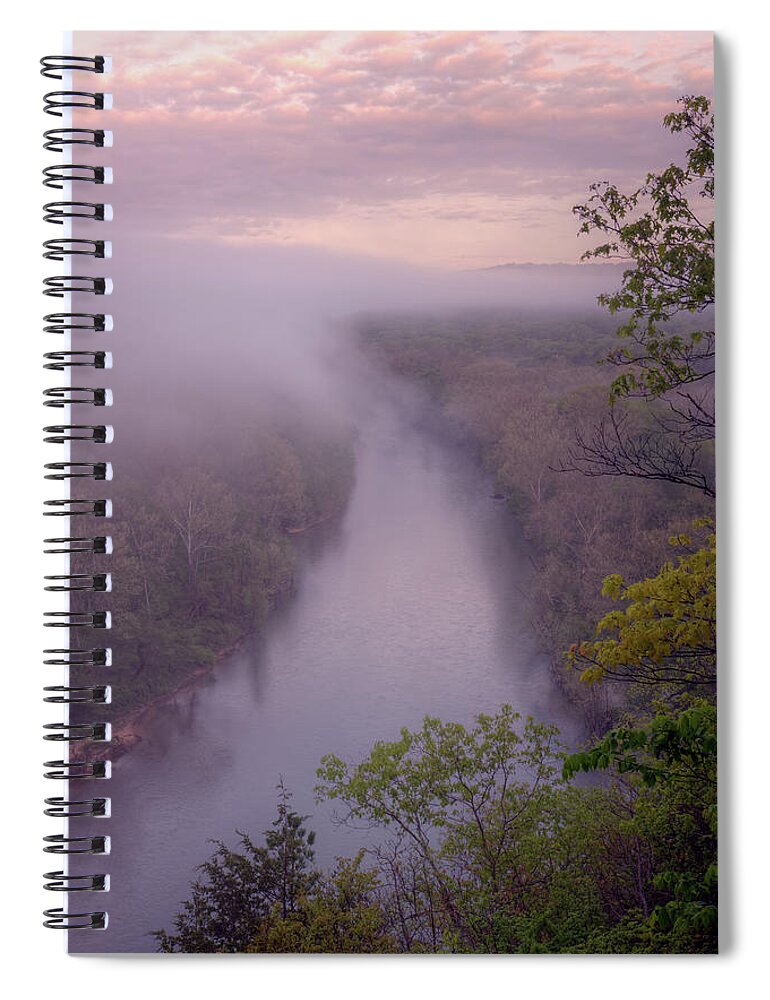 River Spiral Notebook featuring the photograph Current River from Bee Bluff by Robert Charity
