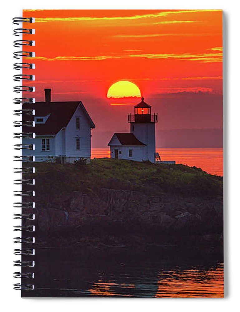 Sun Spiral Notebook featuring the photograph Curtis Island Sunrise by Sean Mills