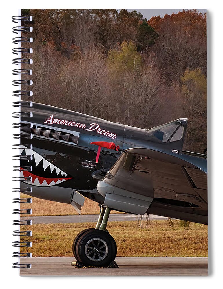 Curtiss Tp-40 Warhawk Spiral Notebook featuring the photograph Curtiss TP-40 Warhawk - 007 by Flees Photos