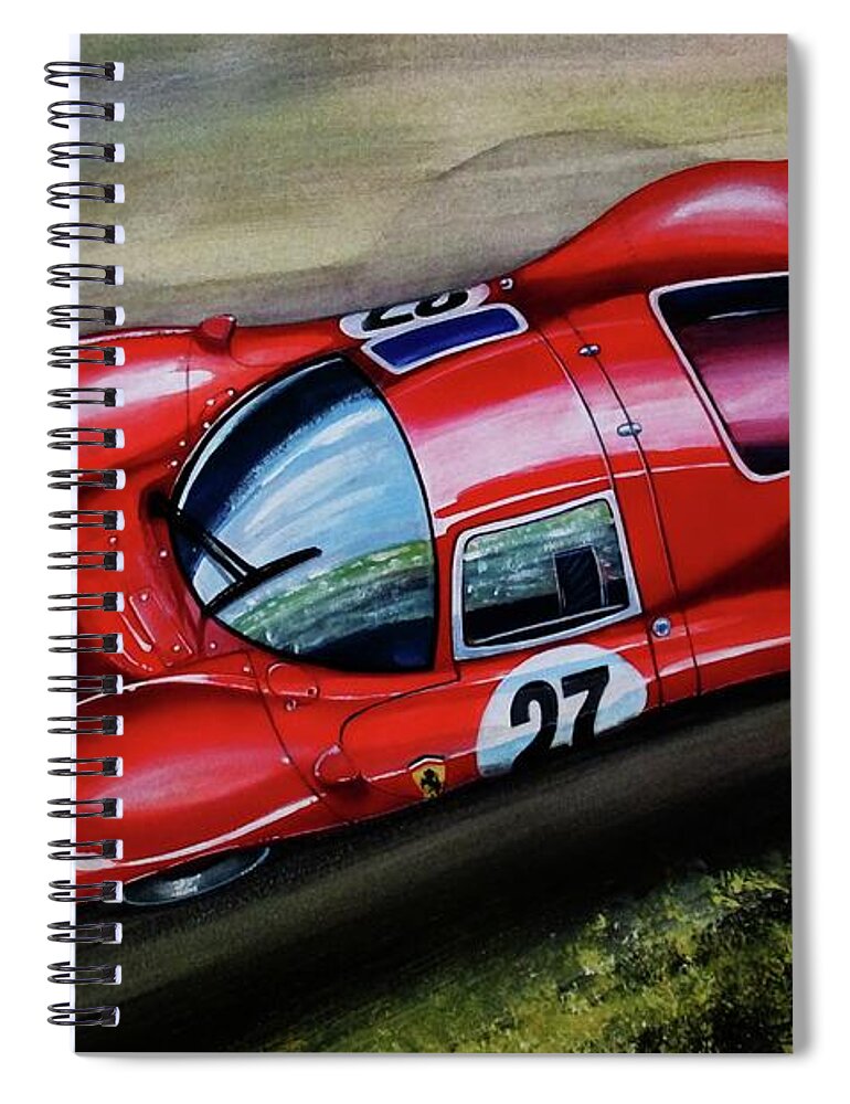 Ferrari Spiral Notebook featuring the painting Curvy Beauty by Simon Read