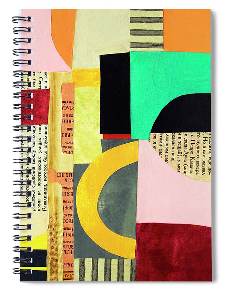 Cut And Paste Spiral Notebook featuring the mixed media Cut and paste 6 by Elena Nosyreva