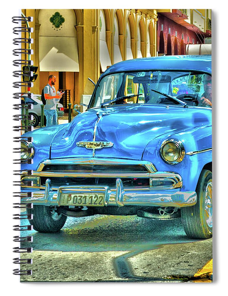 Cuba Spiral Notebook featuring the photograph Cute in Blue by Randi Grace Nilsberg