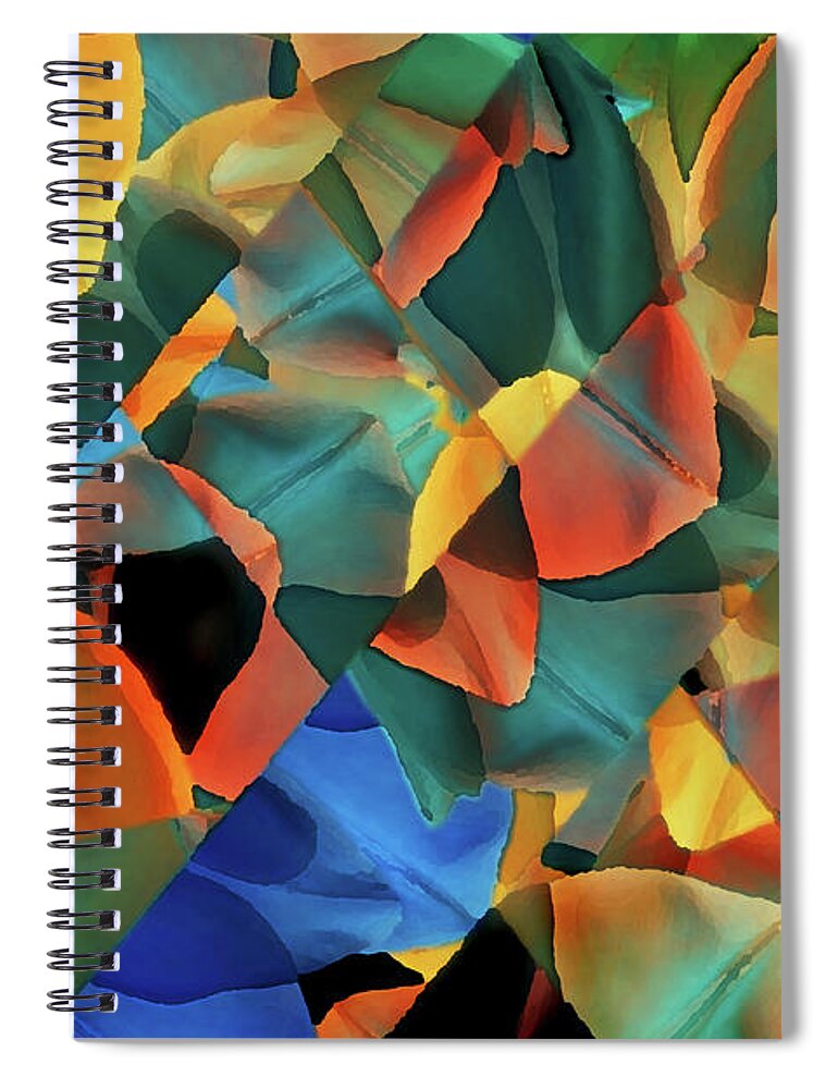 Abstract Spiral Notebook featuring the digital art Cutest by Mehran Akhzari