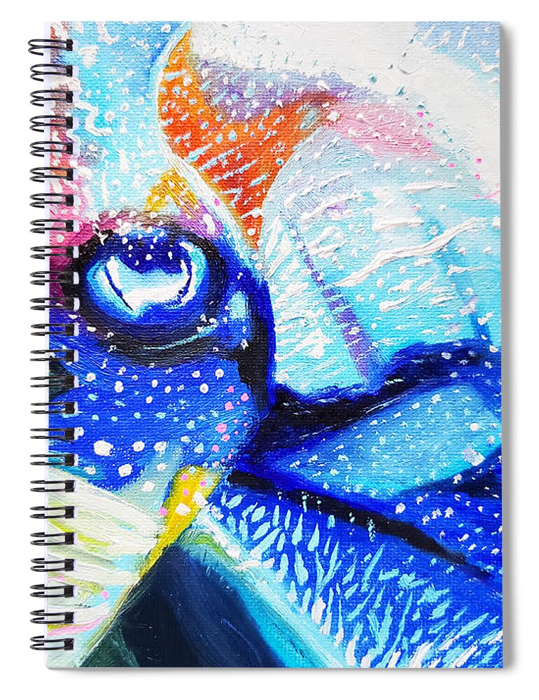 Abstract Spiral Notebook featuring the painting Cuttlefish by Christine Bolden