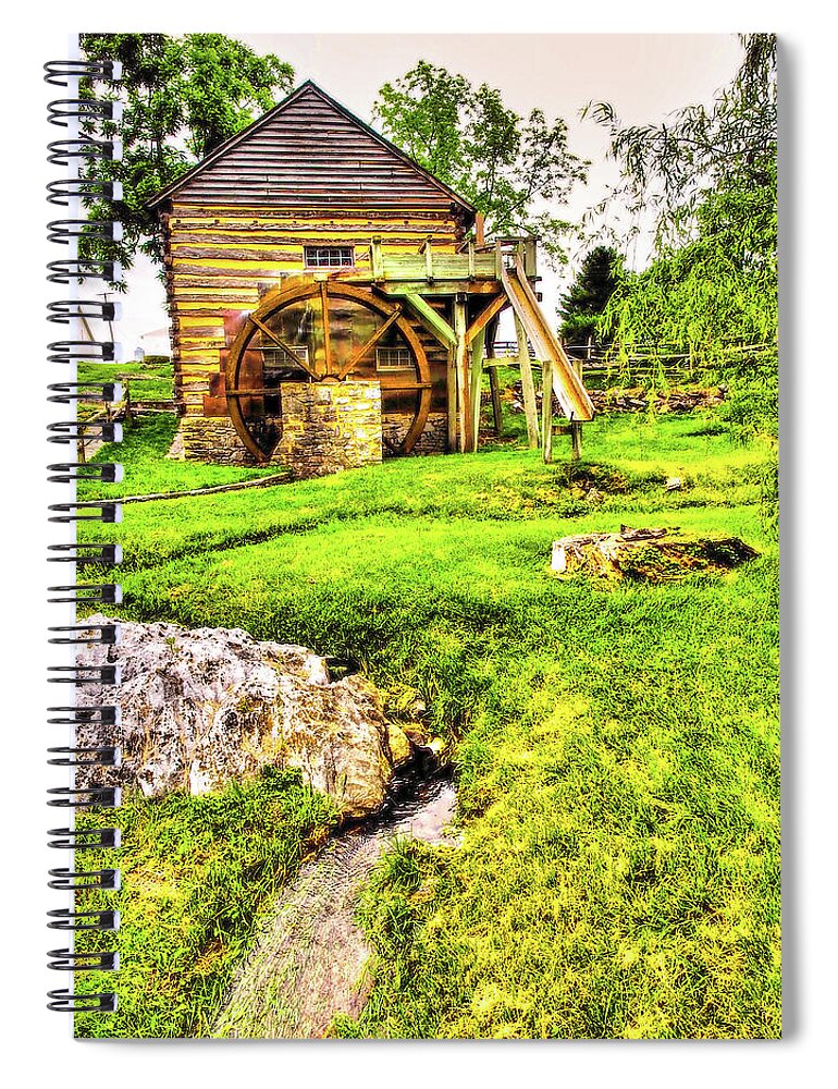 Farmhouse Spiral Notebook featuring the photograph Cyrus McCormick Mill 267 by James C Richardson