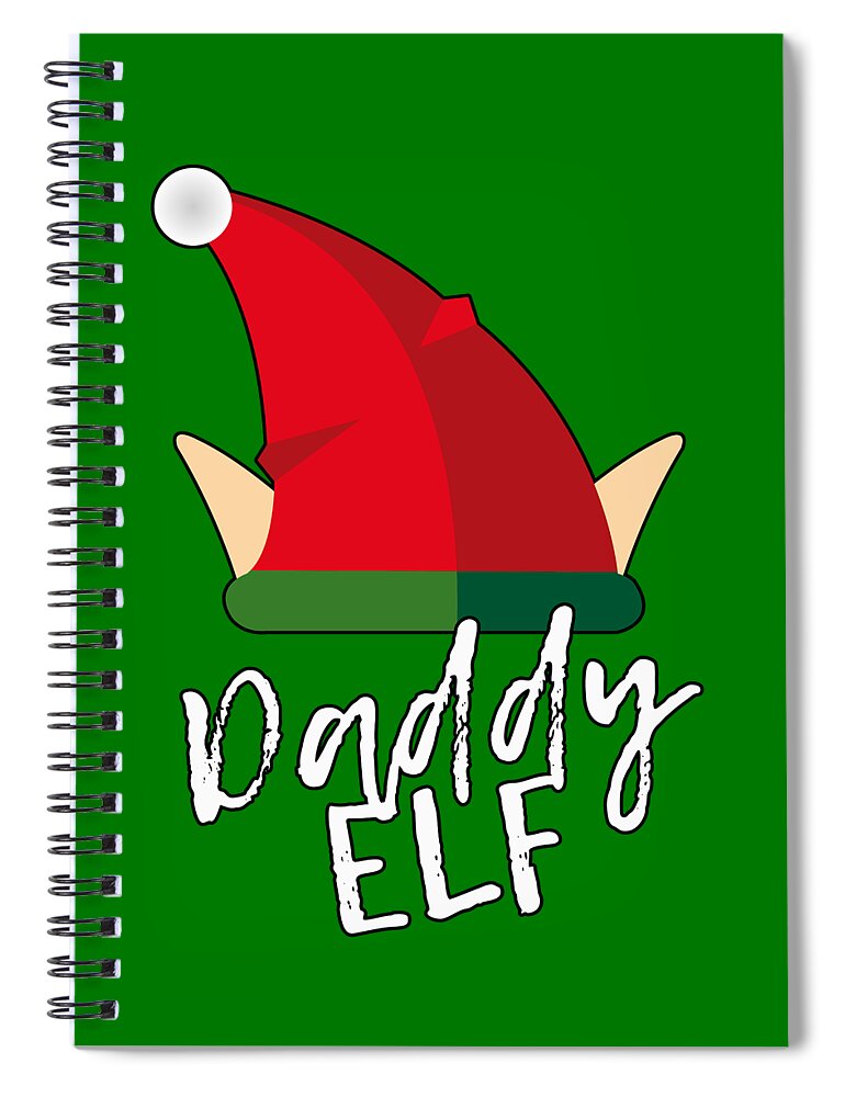 Christmas 2023 Spiral Notebook featuring the digital art Daddy Elf Christmas Costume by Flippin Sweet Gear