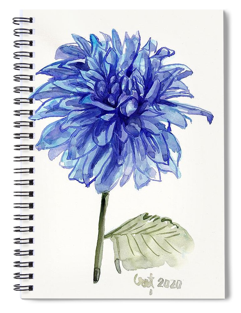 Dahlia Spiral Notebook featuring the painting Dahlia by George Cret