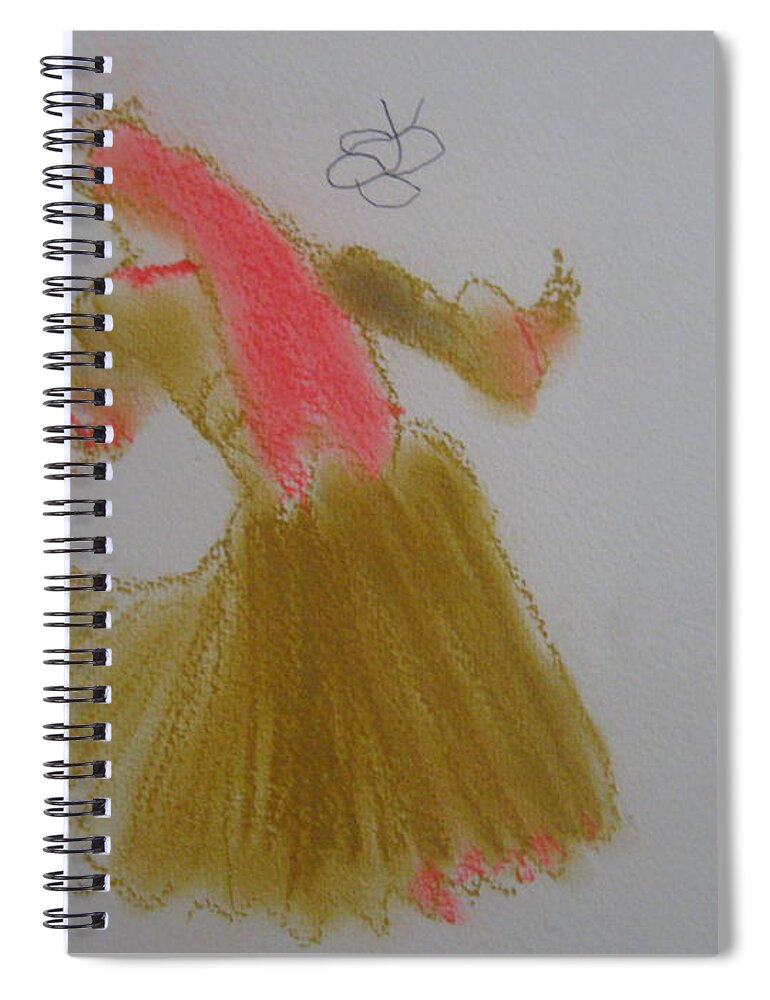  Spiral Notebook featuring the drawing Dainty Emily by AJ Brown