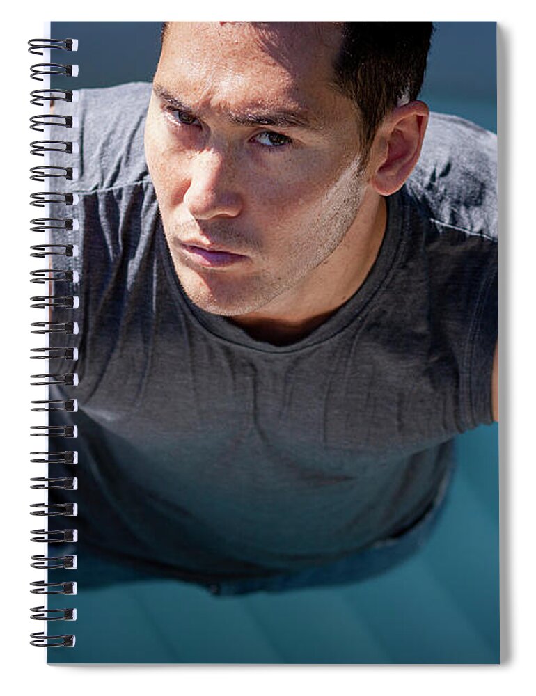 Dv8ca Spiral Notebook featuring the photograph Dan RX at the Hot Tub by Jim Whitley