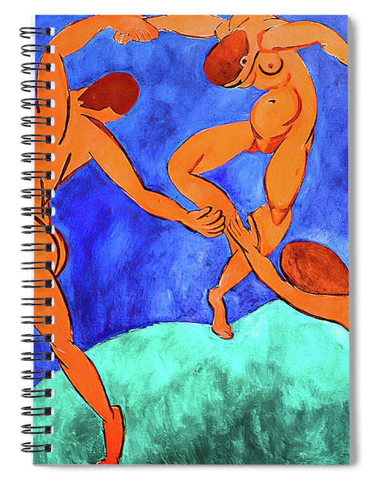 Dance 2 Spiral Notebook featuring the painting Dance II by Henri Matisse 1910 by Henri Matisse