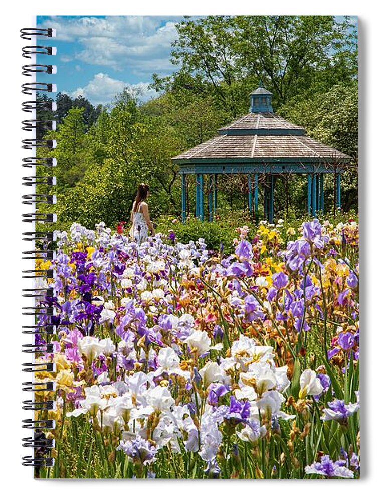 Rbg Spiral Notebook featuring the photograph Dance of the Irises by Marilyn Cornwell